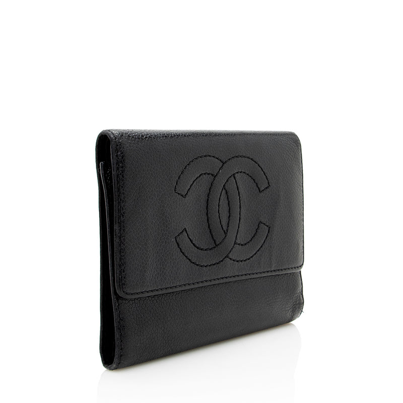 Chanel 'Big CC' Caviar Bifold Wallet – Vault 55