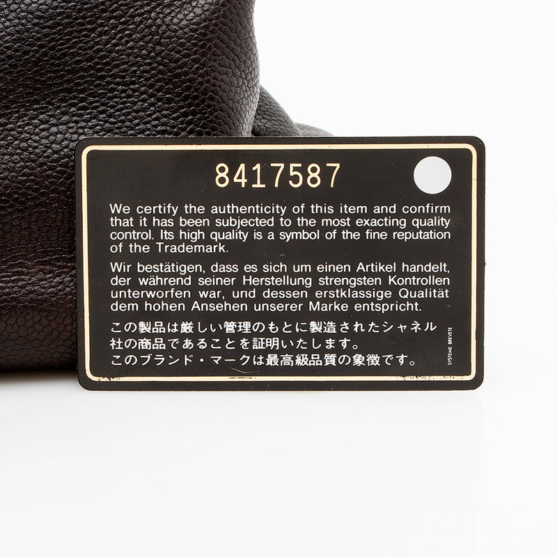Chanel Caviar Leather CC Large Tote (SHF-17658)
