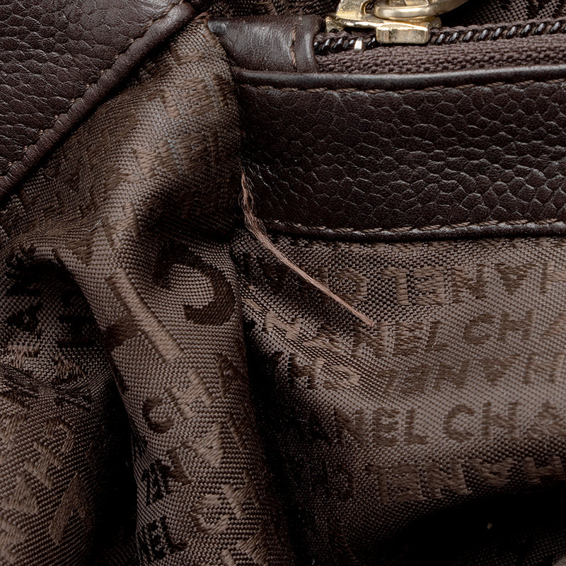 Chanel Caviar Leather CC Large Tote (SHF-17658)