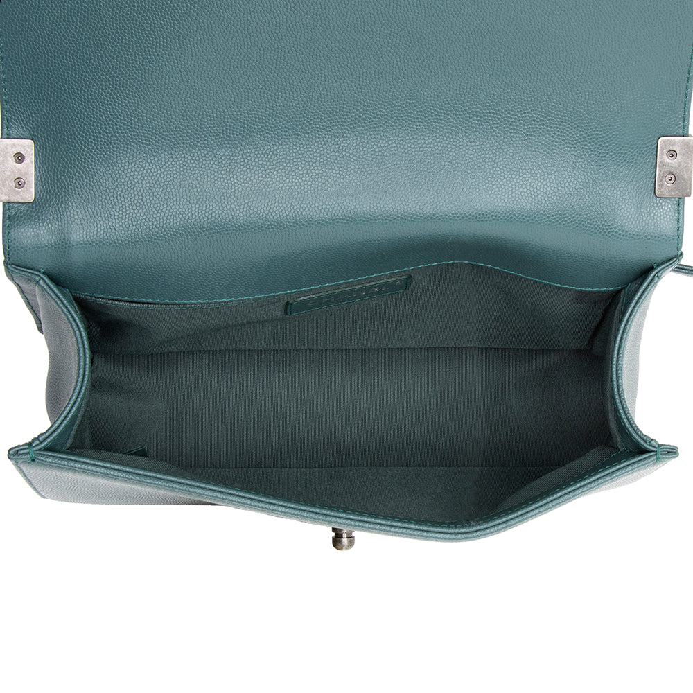 Chanel Caviar Chevron Old Medium Boy Bag (SHF-20675)