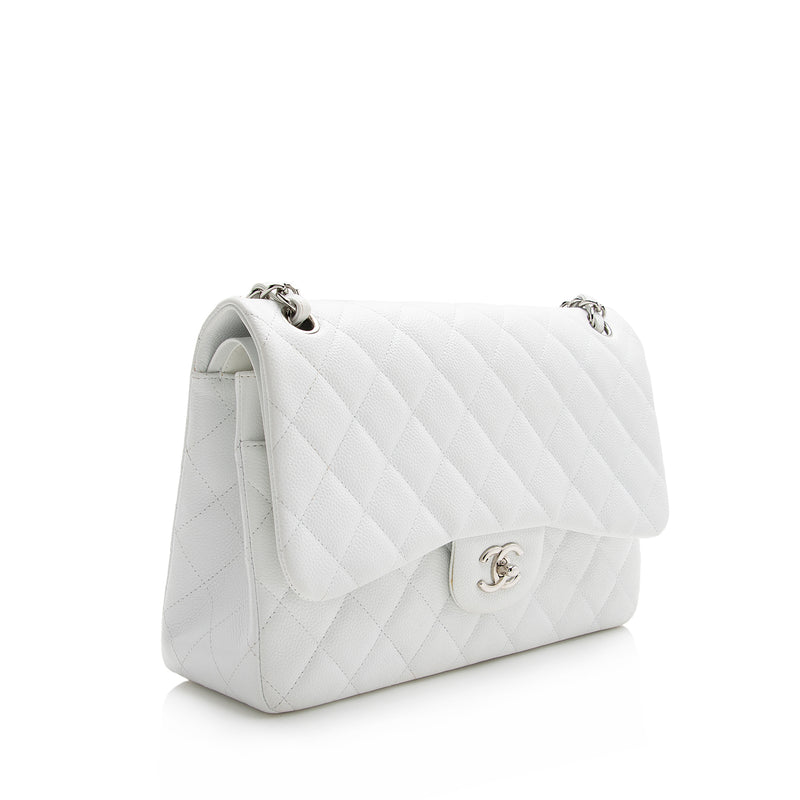 Chanel Caviar Leather Classic Jumbo Double Flap Bag (SHF-22322) – LuxeDH