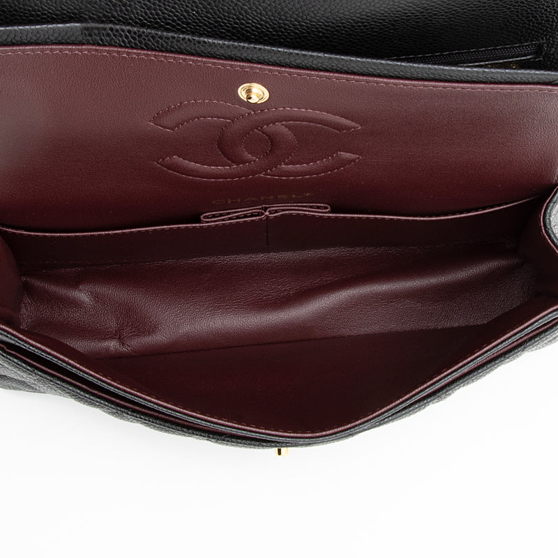 Chanel Caviar Leather Classic Medium Double Flap Bag (SHF-22404)