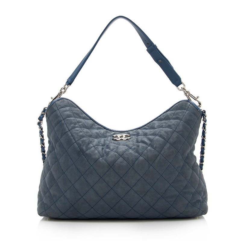 Chanel Matte Caviar Leather Chain Flap Clutch Bag (SHF-19570) – LuxeDH