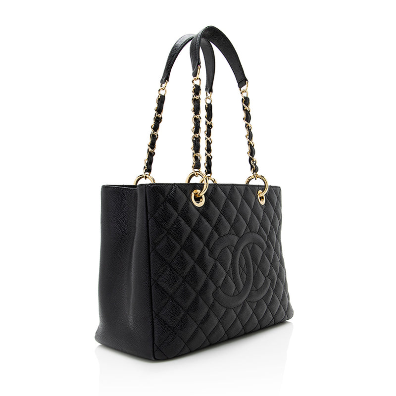 Chanel Caviar Leather Grand Shopping Tote (SHF-18737)