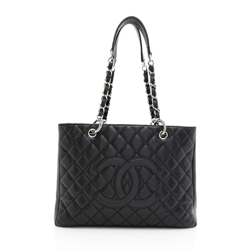 Chanel Caviar Leather Grand Shopping Tote (SHF-19344)