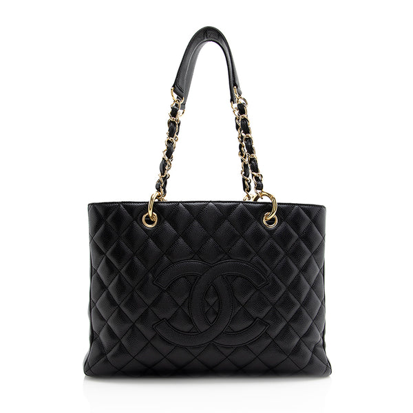 Chanel Caviar Leather Grand Shopping Tote (SHF-21146)
