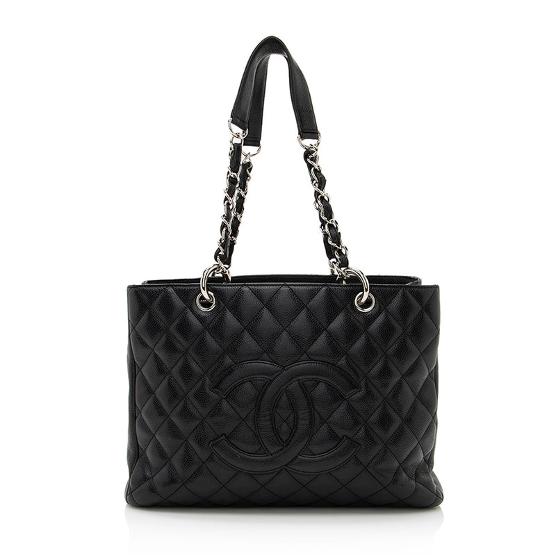 Chanel Caviar Leather Grand Shopping Tote (SHF-21609)
