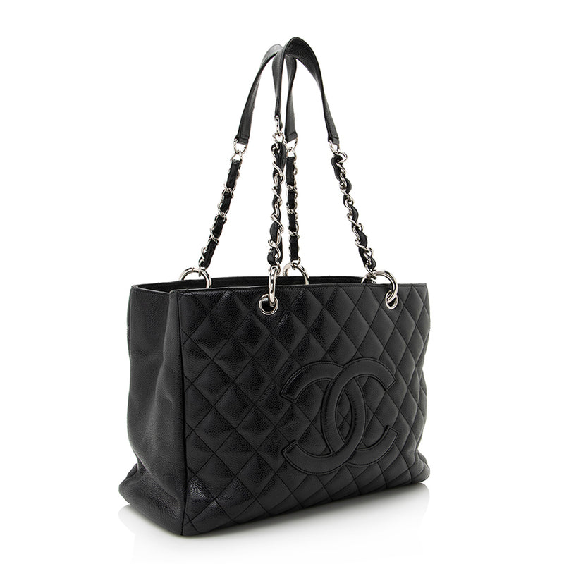 Chanel Caviar Leather Grand Shopping Tote (SHF-21609)