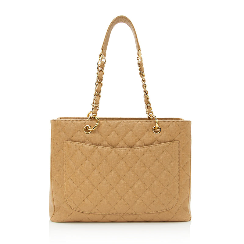Chanel Caviar Leather Grand Shopping Tote (SHF-21725)