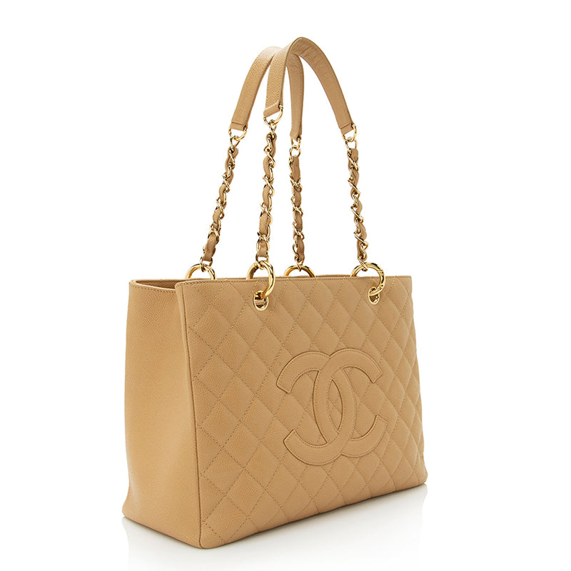 Chanel Caviar Leather Grand Shopping Tote (SHF-21725)
