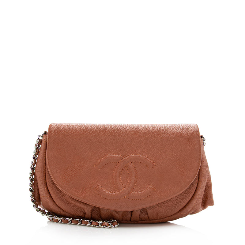 CHANEL Caviar Leather Long Flap Wallet (with Add-on Chain) – LA LUNE Vintage