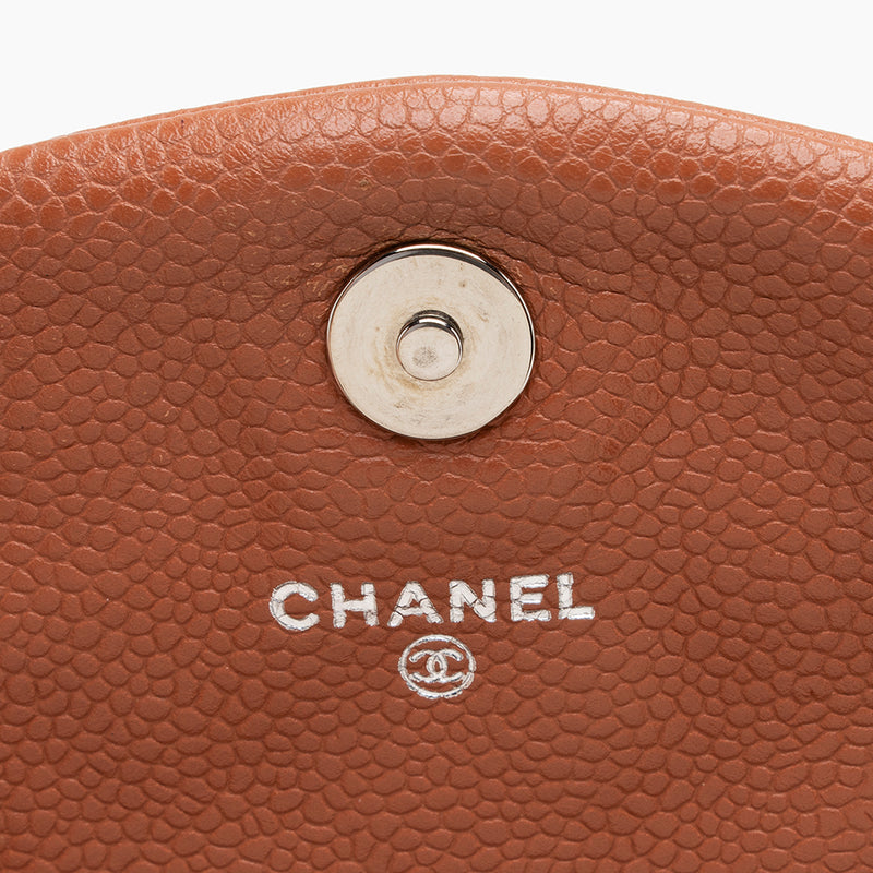 Chanel Caviar Leather Half Moon Wallet on Chain Bag (SHF-16815)