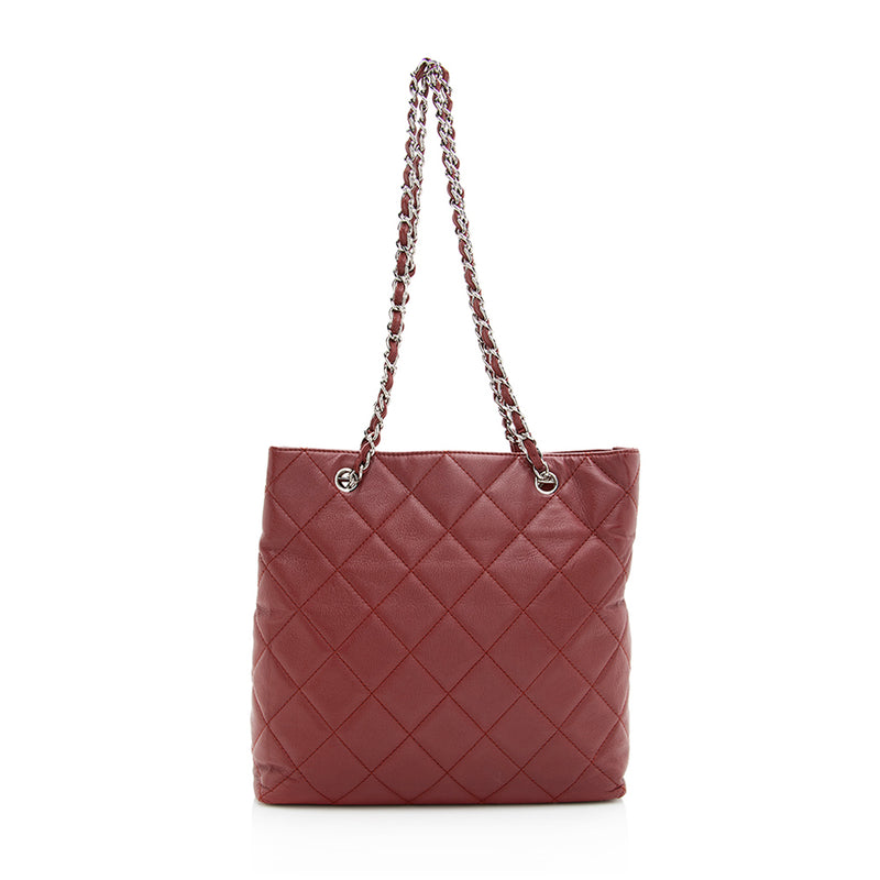 CHANEL Mountain Backpack Burgundy Calfskin Quilted Leather