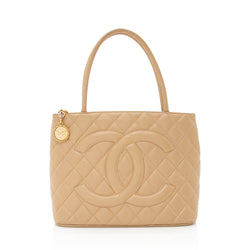 chanel medallion tote size