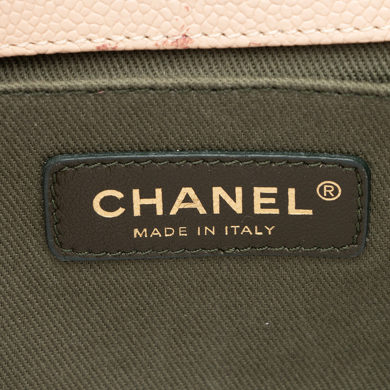 Chanel Caviar Leather Old Medium Boy Bag (SHF-22517)