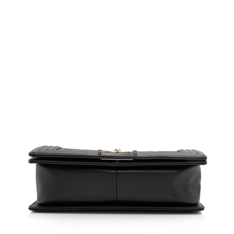 Chanel Caviar Leather Old Medium Boy Bag (SHF-22678)