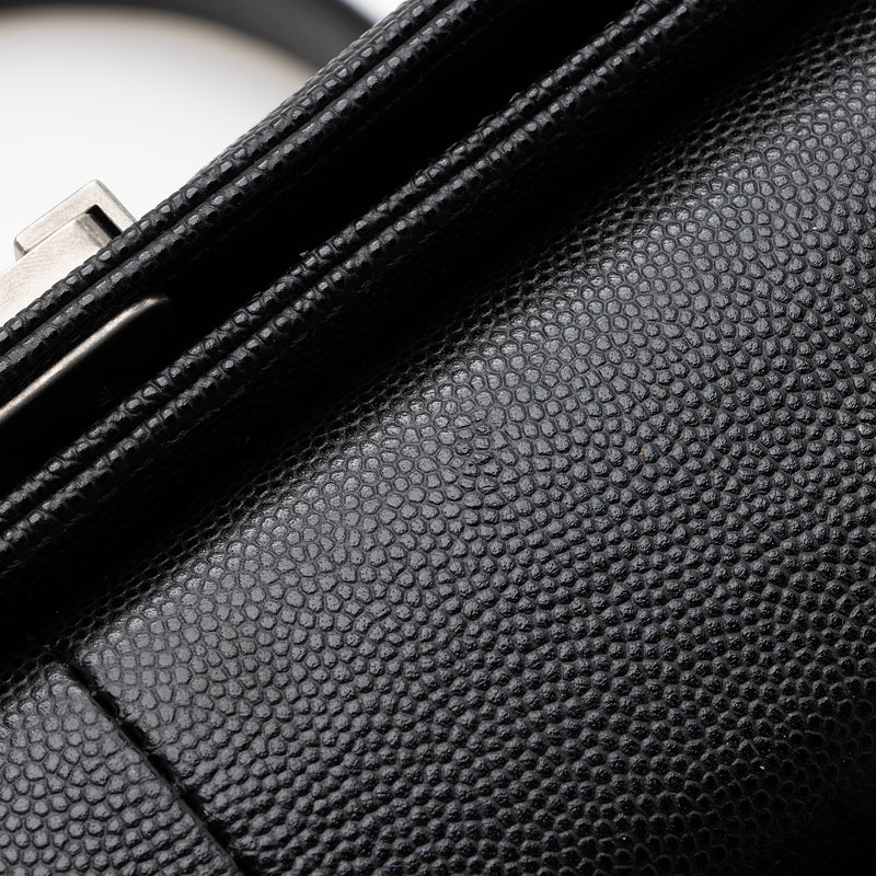 Chanel Caviar Leather Old Medium Boy Bag (SHF-22678)