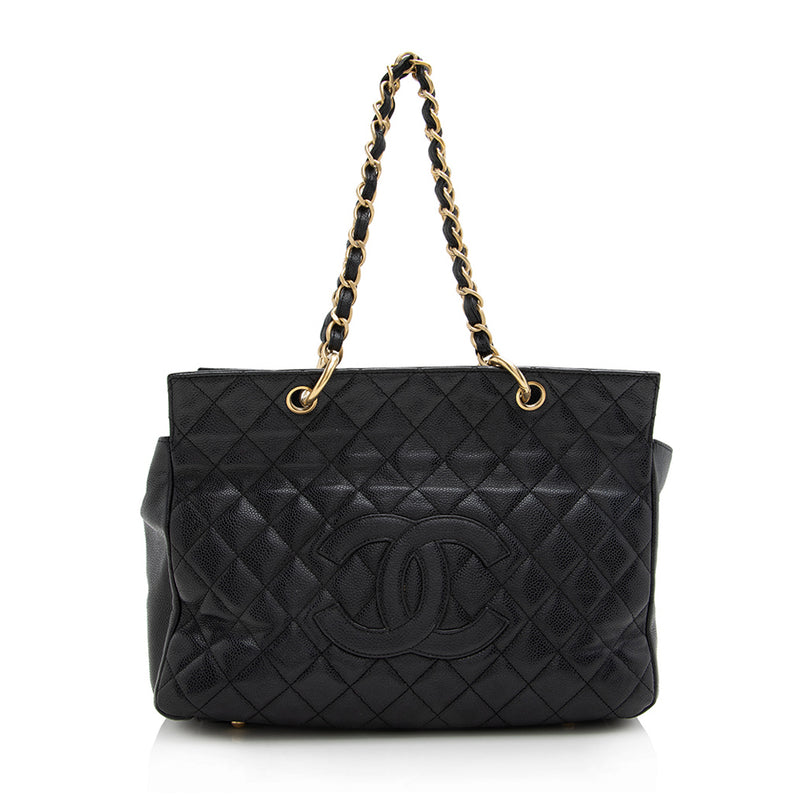 Chanel Caviar Leather Petite Timeless Tote (SHF-17772)