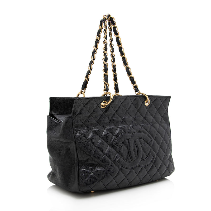 CHANEL Caviar Quilted Petit Timeless Tote PTT Black 1308919