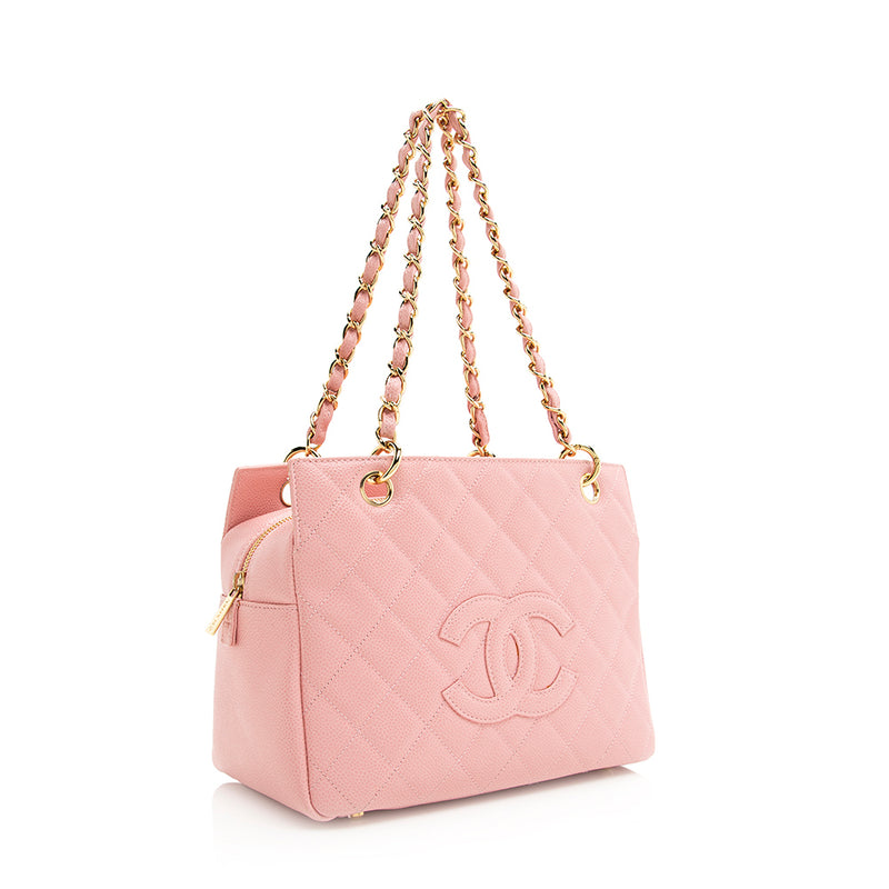 Chanel Caviar Leather Petite Timeless Tote (SHF-20301) – LuxeDH