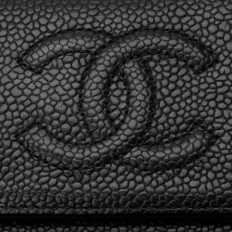 Chanel Caviar Leather Timeless CC 6 Key Holder (SHF-mNPvc8)