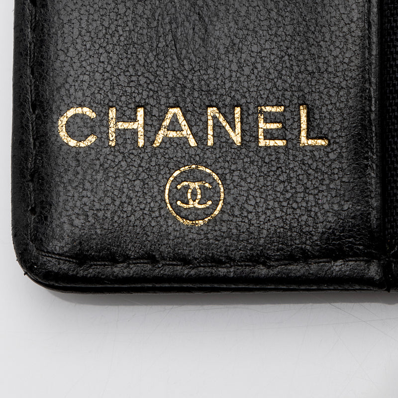 CHANEL Caviar Quilted 6 Key Holder Black 97790
