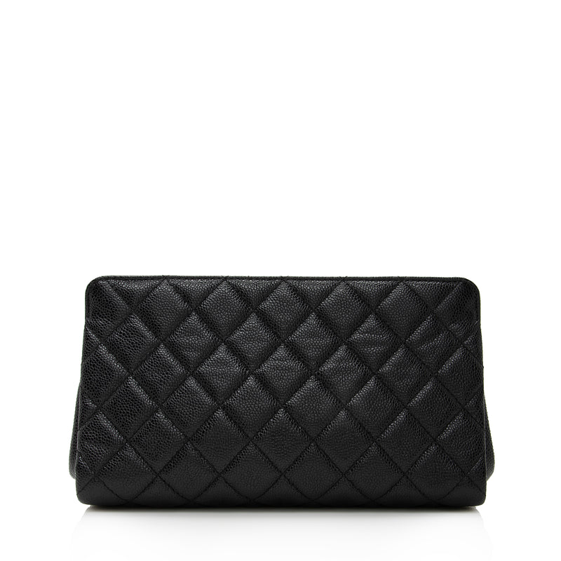 CHANEL Pre-Owned 1996 CC logo-embossed clutch bag - Black, £3873.00