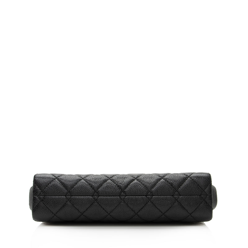 CHANEL Caviar Quilted Timeless Clutch Black 22166