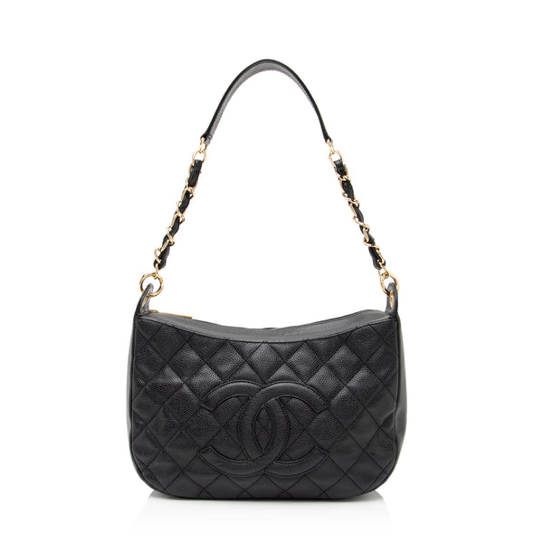 Chanel Caviar Leather Timeless CC Small Bowler Bag (SHF-SYECsY