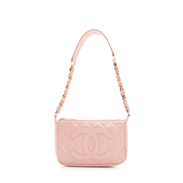 Chanel Quilted Caviar CC Shoulder Bag