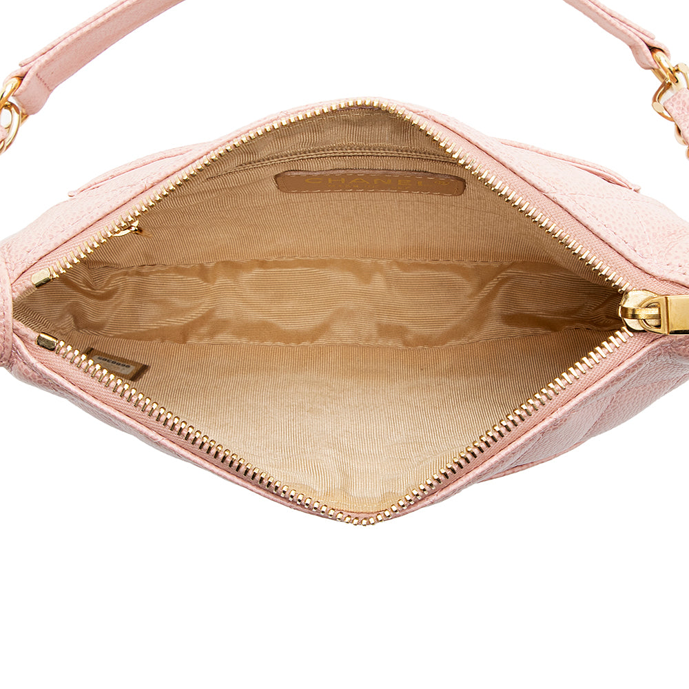 Chanel Caviar Leather Timeless CC Pochette (SHF-19704)