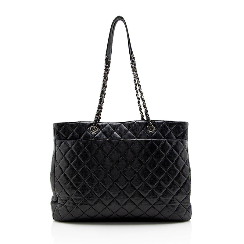 Chanel Caviar Leather Timeless Classic Tote (SHF-15455) – LuxeDH