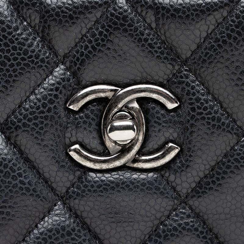 Chanel Caviar Leather Timeless Classic Tote (SHF-15455)
