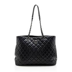 CHANEL Grand Shopping Tote GST Bag Black Caviar with Silver Hardware 2010   Chelsea Vintage Couture