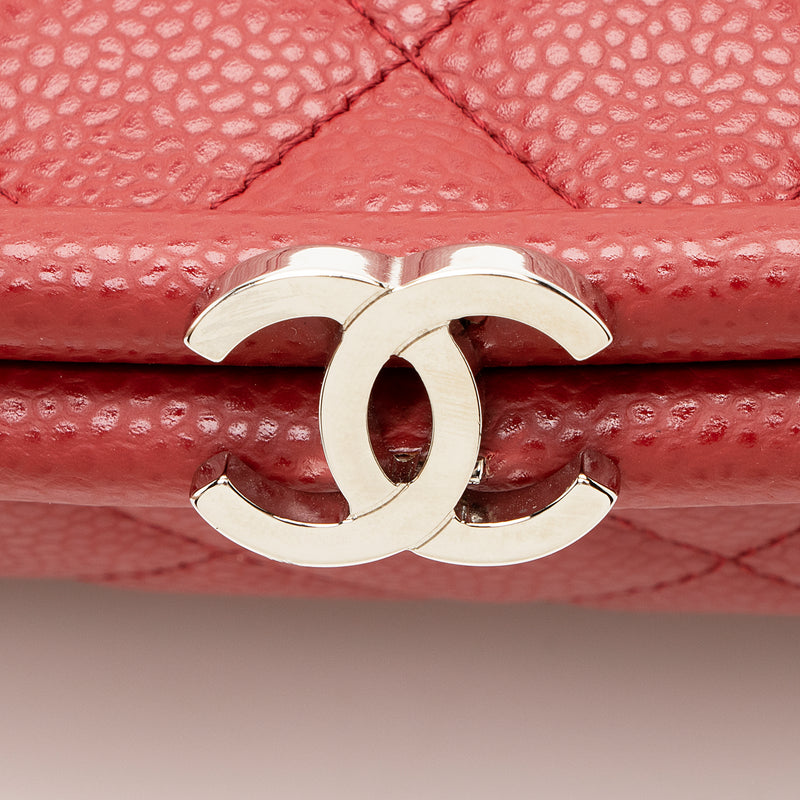 Chanel Caviar Leather Timeless Clutch (SHF-22293)