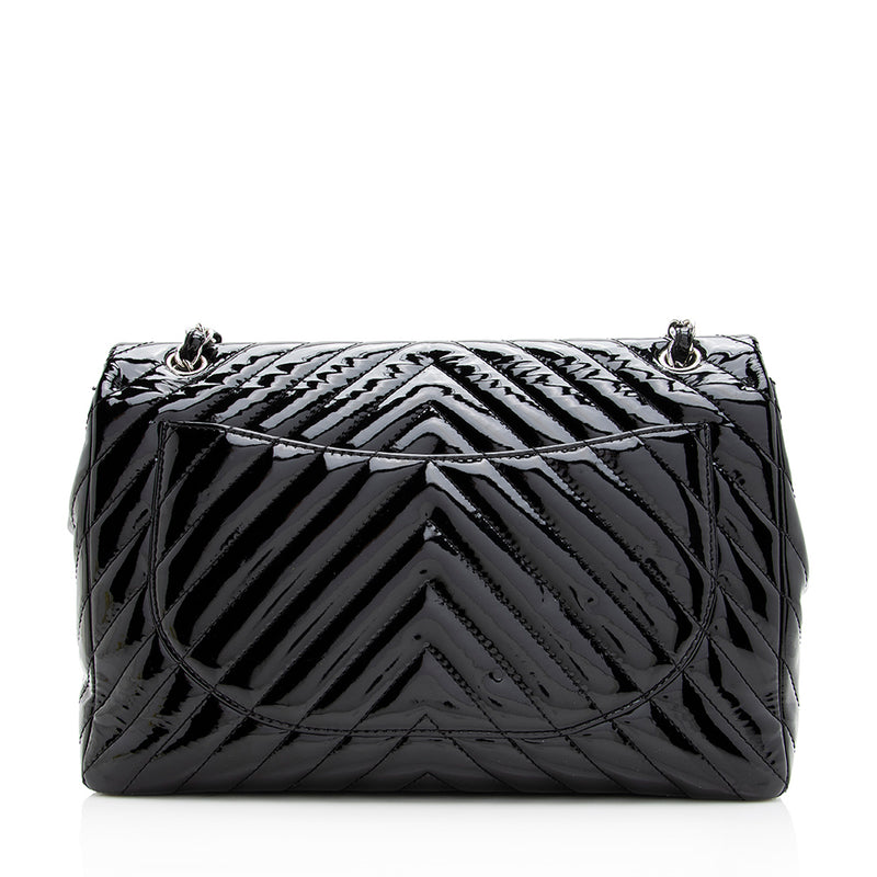 Chanel Chevron Jumbo Flap Bag - Designer WishBags
