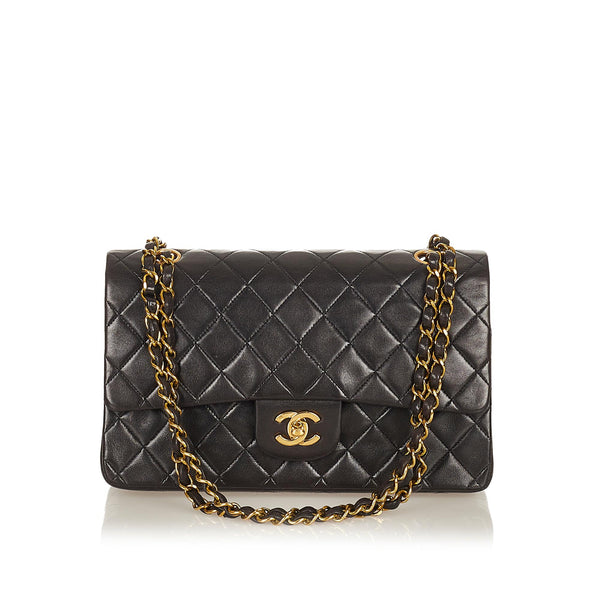 Chanel Classic Lambskin Leather Double Flap Bag (SHG-27218)