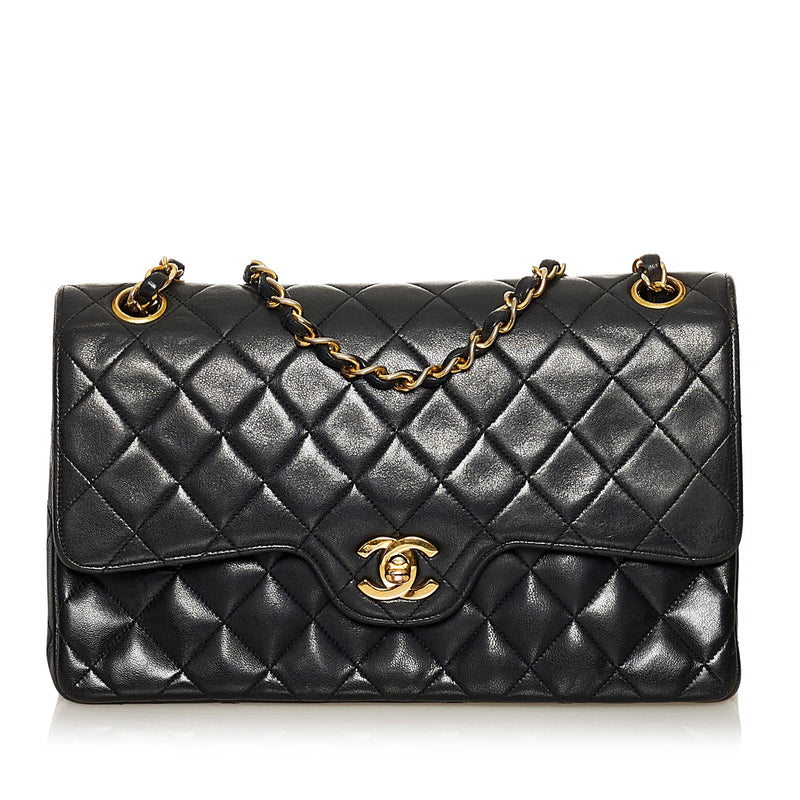 Chanel Jumbo Lambskin Classic Double Flap With Silver Hardware
