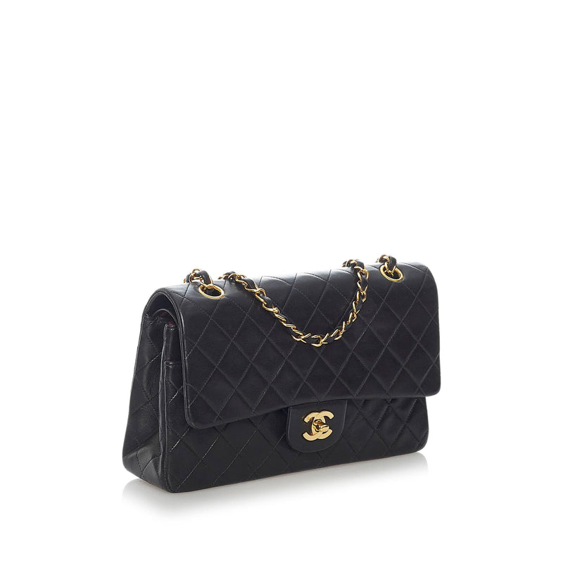Chanel Classic Medium Lambskin Double Flap Bag (SHG-30669)
