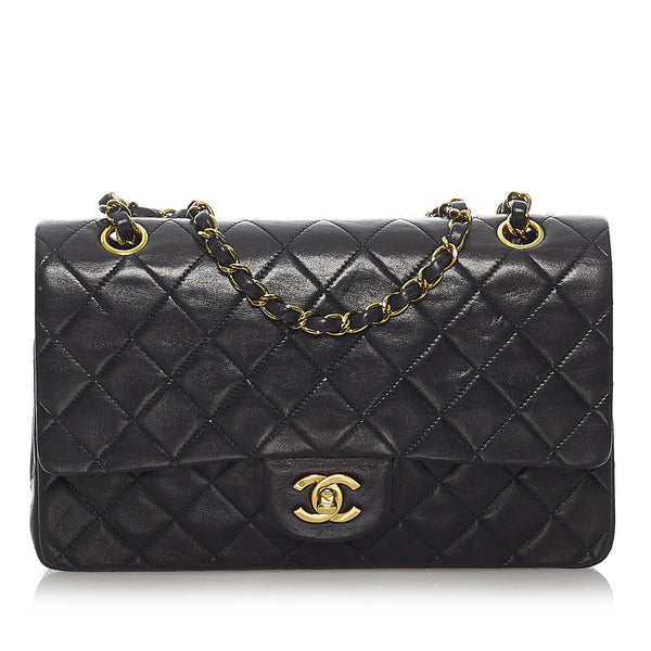 Chanel Classic Medium Lambskin Double Flap Bag (SHG-30783)