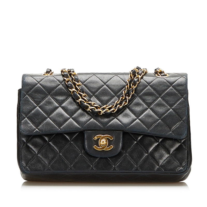 GIFTABLE Vintage Chanel Black Quilted Lambskin Full Single Flap Should –  KimmieBBags LLC