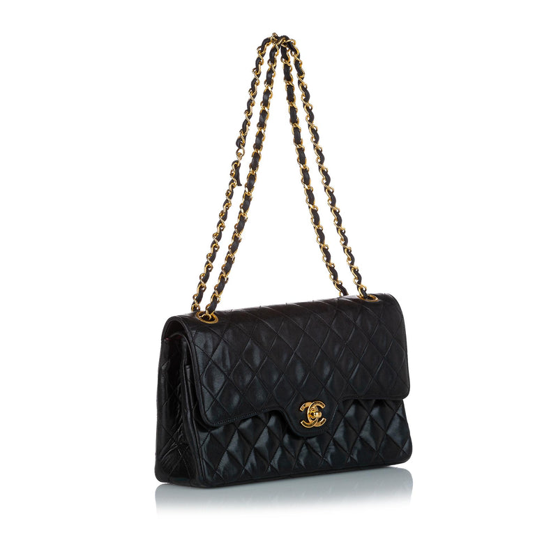 Chanel Classic Medium Lambskin Leather Double Flap Bag (SHG-27962)