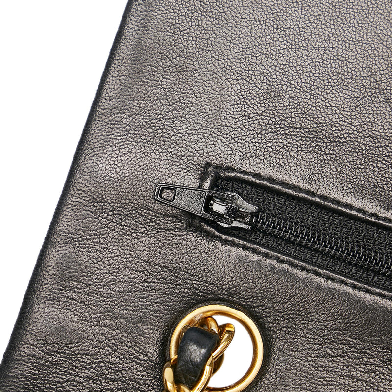 black chanel purse gold chain