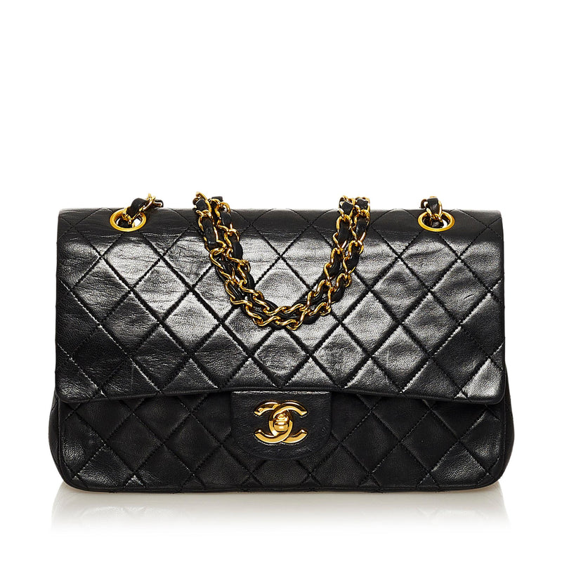 Chanel Classic Medium Lambskin Leather Double Flap Bag (SHG-35098