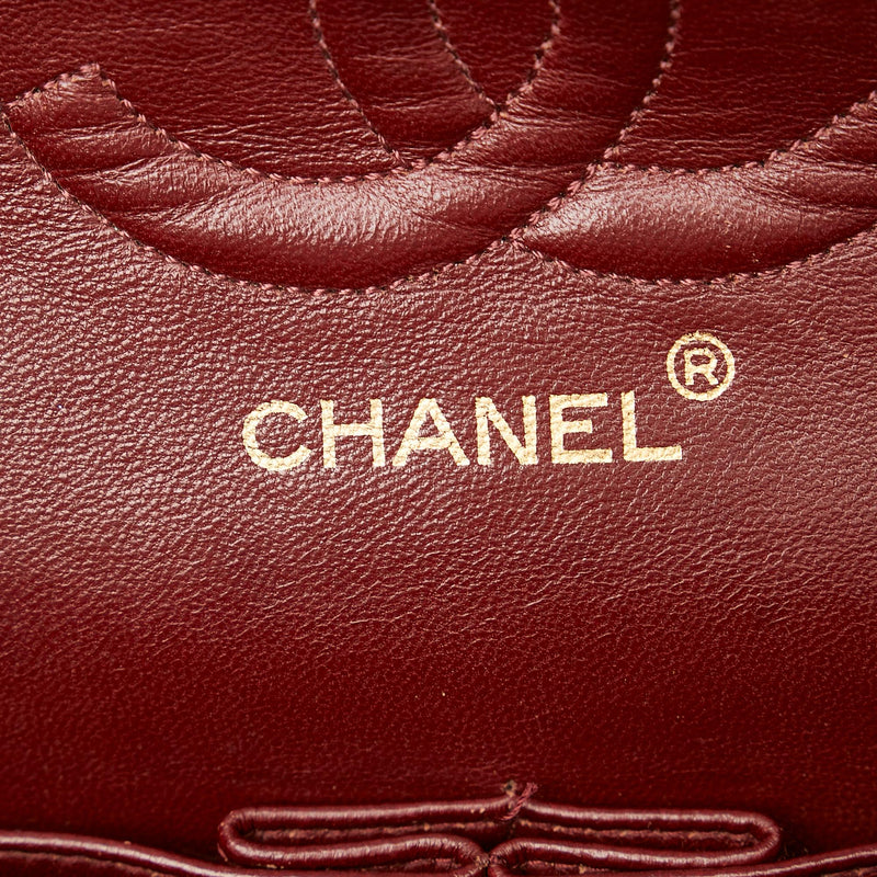 Chanel Classic Medium Lambskin Leather Double Flap Bag (SHG-35098)