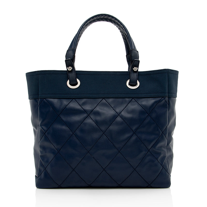 Chanel Coated Canvas Biarritz Tote (SHF-16663)