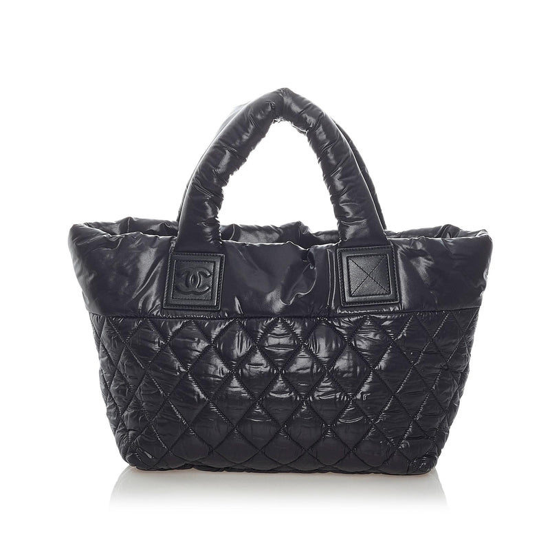 Chanel Nylon Quilted Large Coco Cocoon Reversible Tote Grey