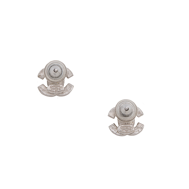 Chanel Logo Hoop Earrings Silvery Silver Metal ref.845129 - Joli Closet
