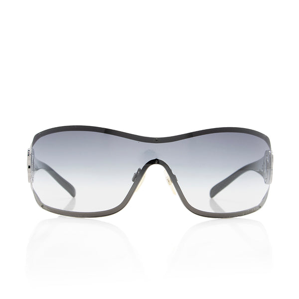 Chanel Crystal Camellia Flower CC Shield Sunglasses (SHF-18761) display picture 1