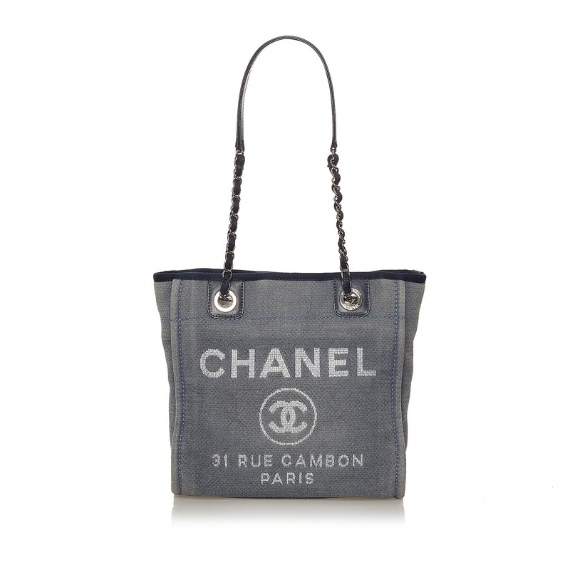 Chanel Deauville Canvas Tote Bag (SHG-28566)
